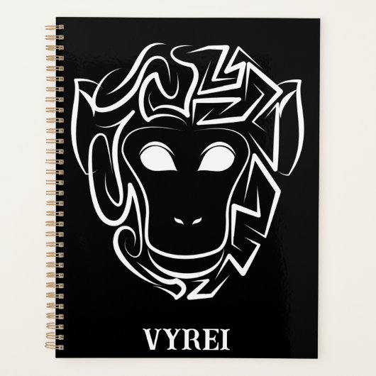Singe tribal noir et blanc (Devant)