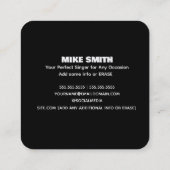 Singer Event Vierkante Visitekaartje (Achterkant)