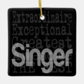 Singer Extraordinaire Keramisch Ornament (Voorkant)