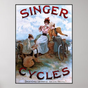  Singer-fietsen Poster