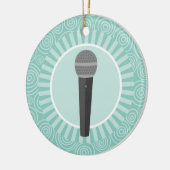 Singer Fun Turquoise Swirl Singer Keramisch Ornament (Links)