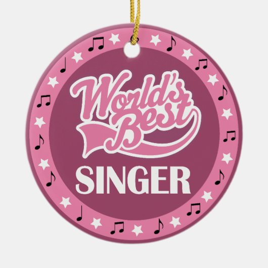 Singer Gift voor haar Keramisch Ornament (Voorkant)