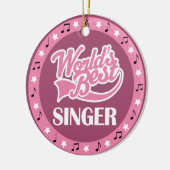 Singer Gift voor haar Keramisch Ornament (Links)