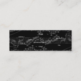 Singer  Grey Notes Profile Card Mini Visitekaartje