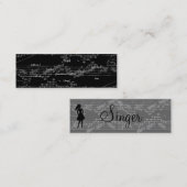 Singer Grey Notes Profile Card Mini Visitekaartje (Voorkant / Achterkant)