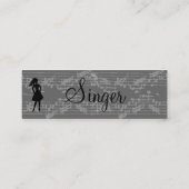 Singer Grey Notes Profile Card Mini Visitekaartje (Achterkant)