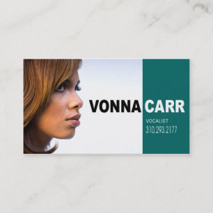 Singer Headshot voor Vocalist Musician Visitekaartje