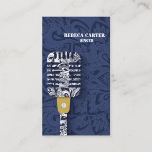 Singer Karaoke Player Music Artist Card Chorus Visitekaartje