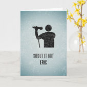 Singer/luidspreker op Mic - Aangepaste locatie voo Kaart (Gele Bloem)