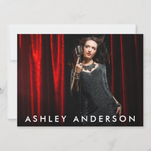 Singer Musician Full Photo Promo Kaart - Achterfot
