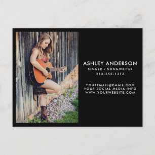 Singer Musician Photo Promo Card - Grootte Briefka Briefkaart