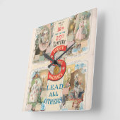  Singer naaimachine advertentie Vierkante Klok (Hoek)