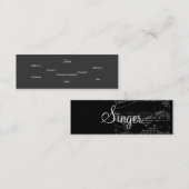 Singer Plain Grey Notes Mini Visitekaartje (Voorkant / Achterkant)