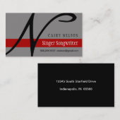 singer-songwriter visitekaartje (Voorkant / Achterkant)