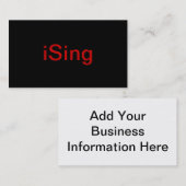 Singer Visitekaartje (Voorkant / Achterkant)