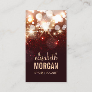 Singer/Vocalist - Moderne glitter Sparkle Visitekaartje