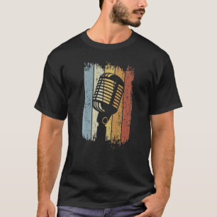 Singer Vocalist Musician Retro Microphone Singing T-shirt