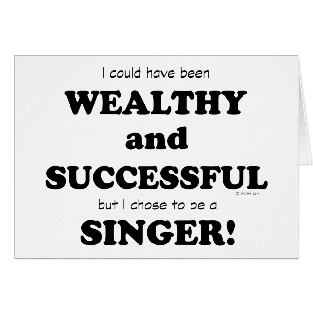 Singer Wealthy & Succesvol (Voorkant Horizontaal)