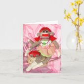 Singes de chaussette pour la carte d'Hawaï Cathy (Fleur jaune)