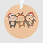 Singes Noël Animaux De Noël Mignons Singes Ou (devant)