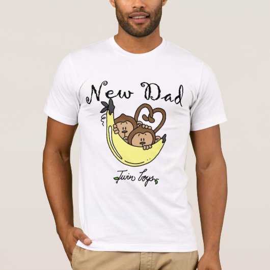 Singes Papa de jumeaux T-shirts et cadeaux (Devant)
