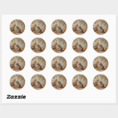Singes - Stickers ronds pour la papeterie (Feuille)