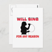 SINGGIRL BRIEFKAART (Voorkant / Achterkant)