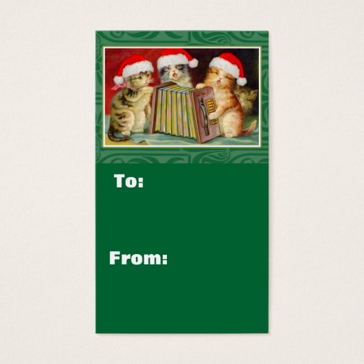 Singin Cats Christmas Gift Tags (Devant)