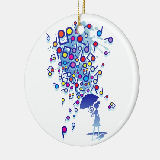 Singin in' in de regen keramisch ornament (Links)