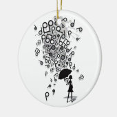 Singin in' in de regen keramisch ornament (Links)