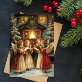 Singing Angels Holiday Kaart