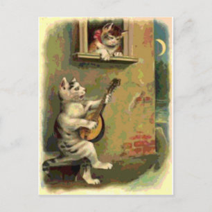 Singing Cat, stijl Briefkaart