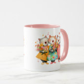 Singing Cats Holding Bouquets Mok (Voorkant rechts)