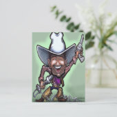 Singing Cowboy Briefkaart (Staand voorkant)
