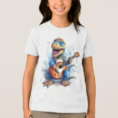Singing Dinosaur Tri-Blend Shirt (Voorkant)