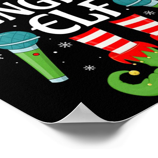 Singing Elf Christmas Family Men Women Kids Elf Sq Poster (Hoek)