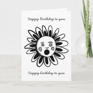 Singing Flower - Happy Birthday Song Kaart