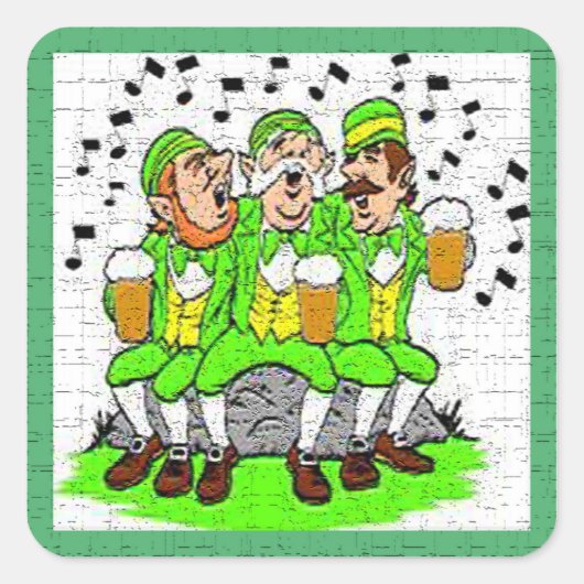Singing Irish Vierkante Sticker (Voorkant)