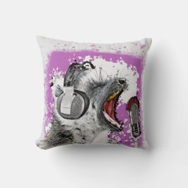 Singing Lemur Comic Art Kussen