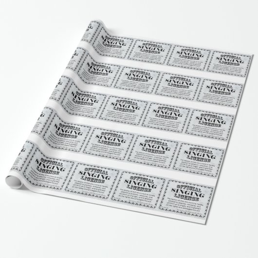 Singing License Cadeaupapier (Uitgerold)