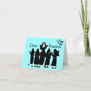 Singing Nuns "Choir Practice" Note Cards-Adorable Kaart