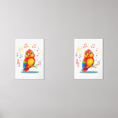 **Singing Parrot – Cute Parrot Singing Illustratio (Recto)