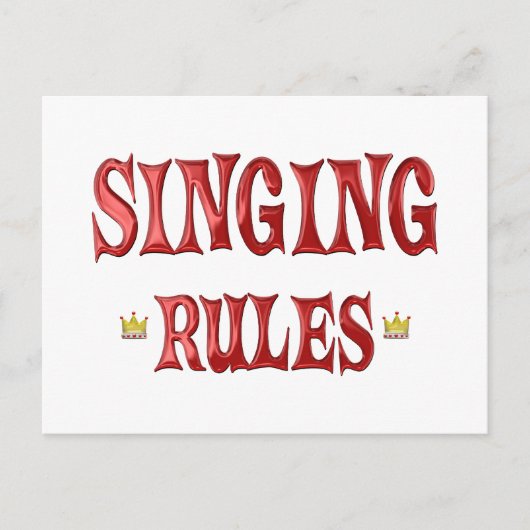 Singing Rules Briefkaart (Voorkant)