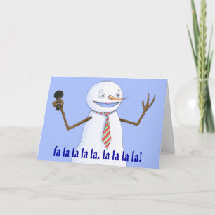 Singing Snowman Card Feestdagen Kaart