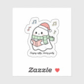 Singing Softly Shining Gently Sticker | Cute Ghost (Feuille)