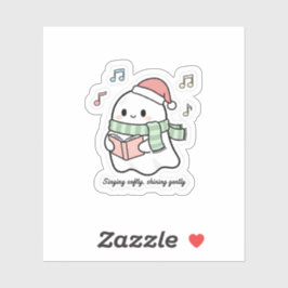 Singing Softly Shining Gently Sticker | Cute Ghost