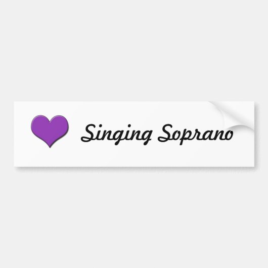 Singing Soprano Bumpersticker (Voorkant)