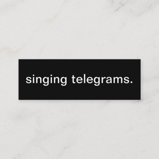 Singing Telegrams Visitekaartje (Voorkant)