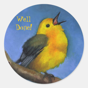Singing Warbler: Goed gedaan! Kunst op Stickers