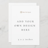 SINGLE 5x7 inch huwelijksprogramma / menu's (Voorkant / Achterkant)